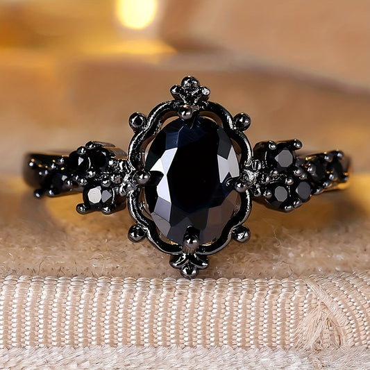 Elegant Black Onyx Vintage Ring