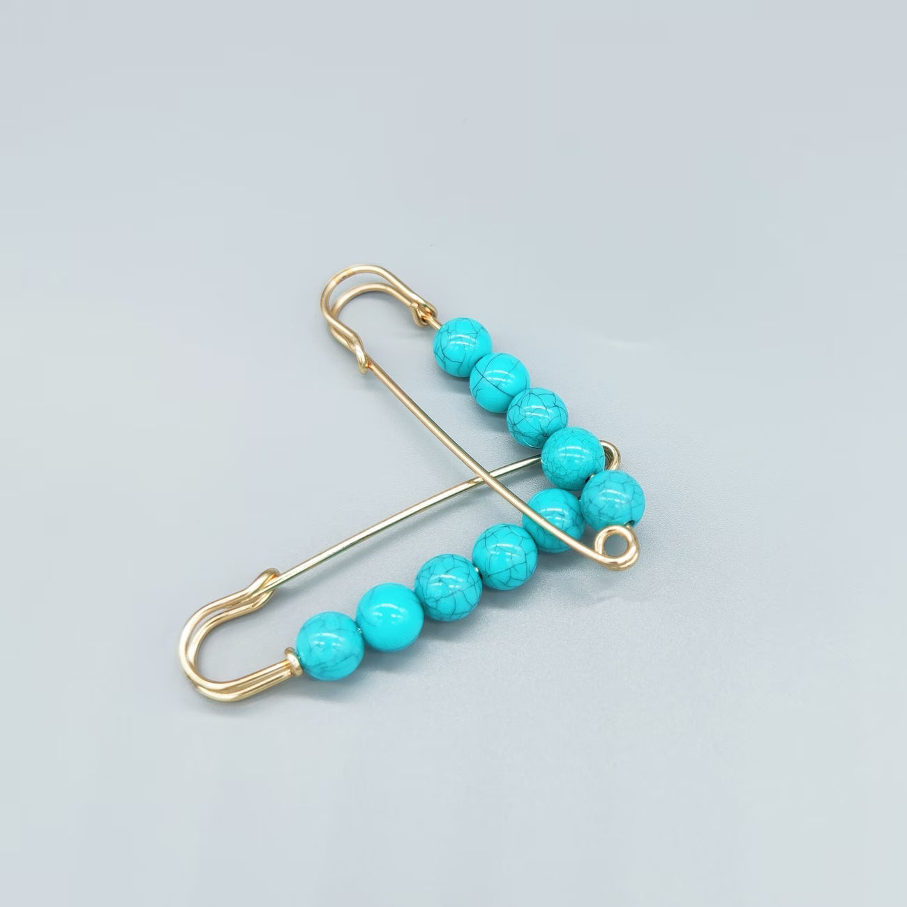 Elegant Turquoise Pin Brooch, (1 Piece)