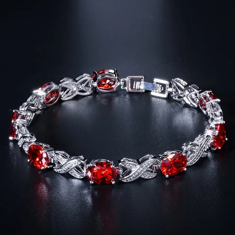 Elegant Hand-Set Crystal Bracelet