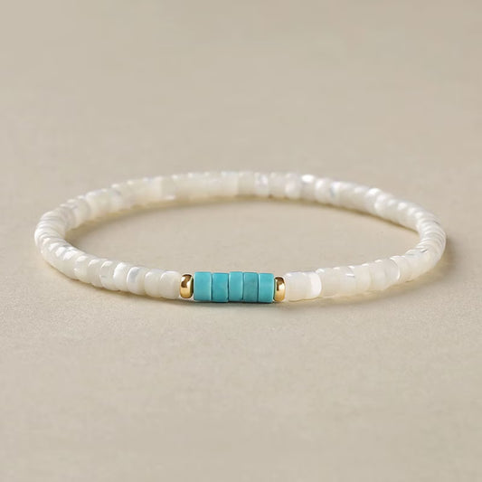 Elegant Pearl Turquoise Bracelet