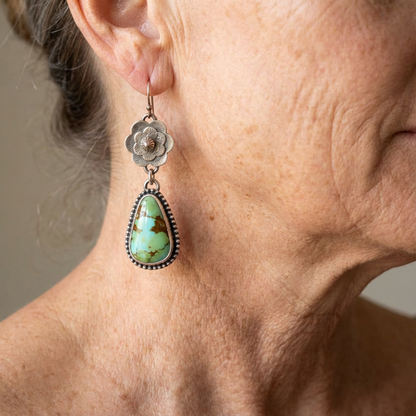 Elegant Turquoise Art Earrings
