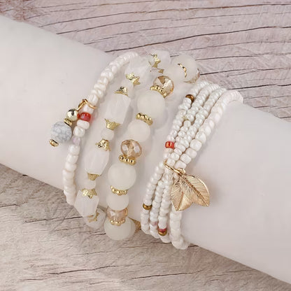 Elegant Crown Turquoise Bracelet Set