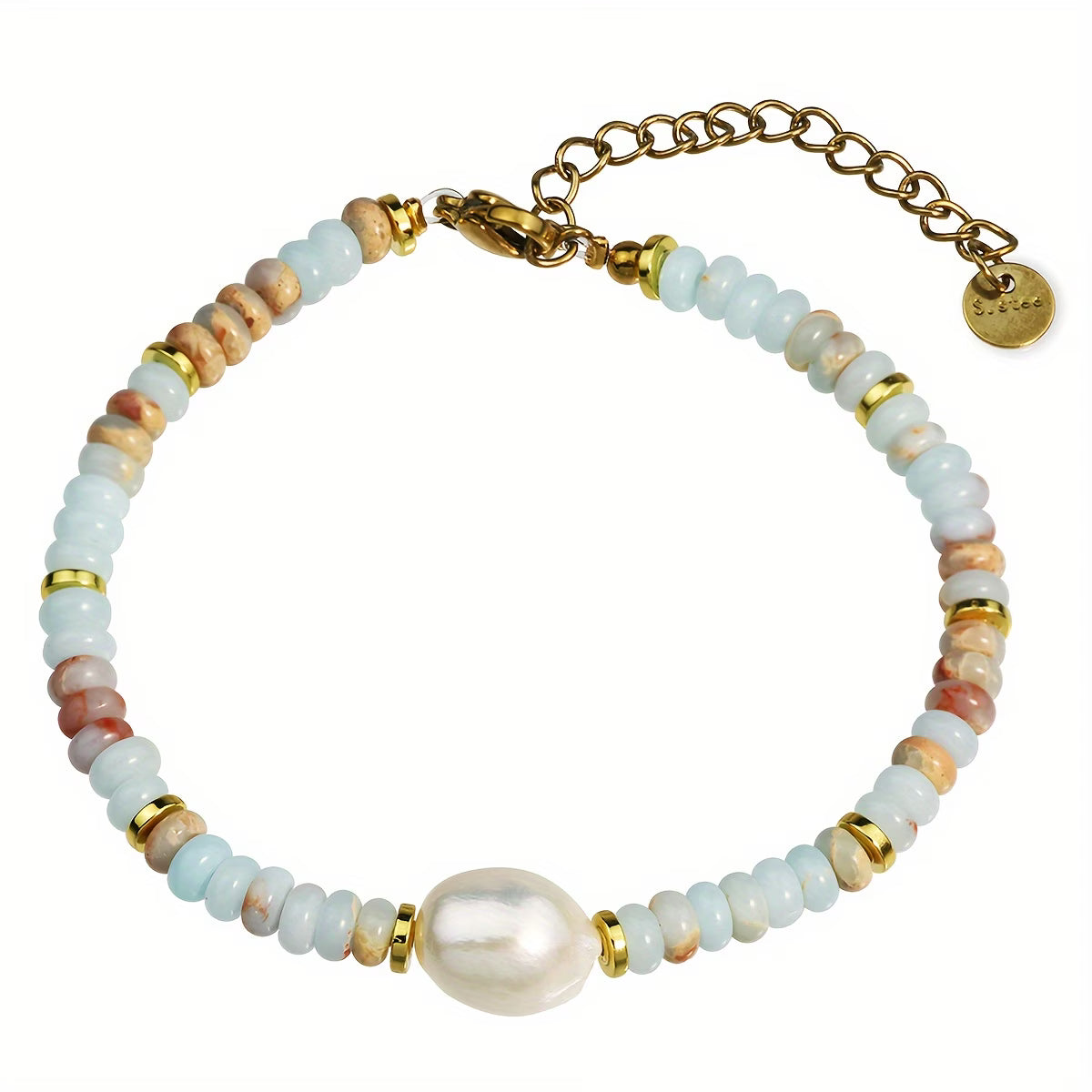 Elegant Beach Pearl Turquoise Bracelet