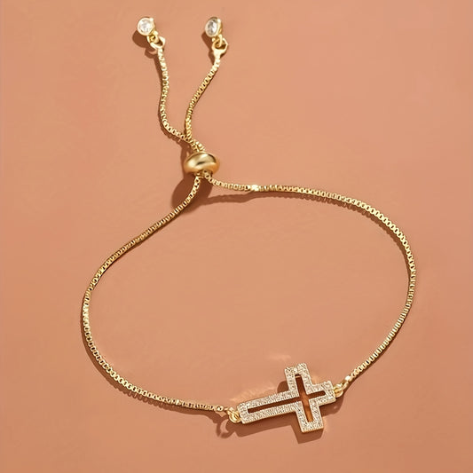 Classic Adjustable Cross Bracelet