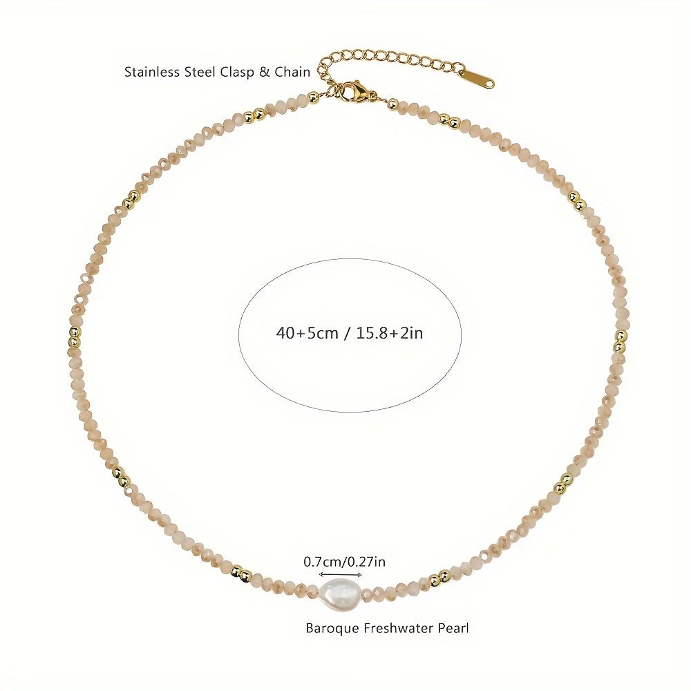Minimal Beach Pearl Necklace