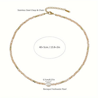 Minimal Beach Pearl Necklace