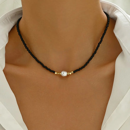 Little Pearl and Turquoise Necklace