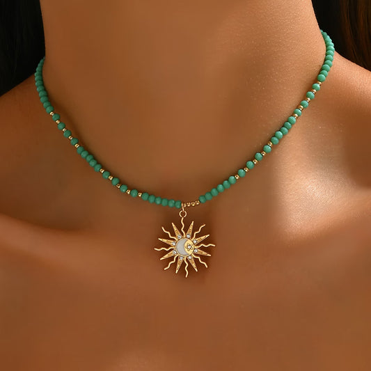 Turquoise Sun Necklace
