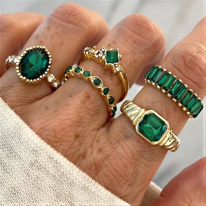 Palazzo Emerald Ring Set