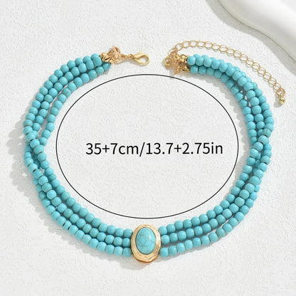 Turquoise Beaded Necklace