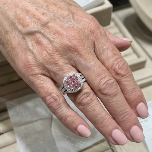 Sophisticated Rosé Sapphire Ring