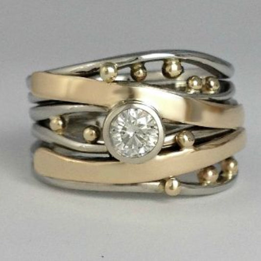 Prestige Gold Zirconia Ring