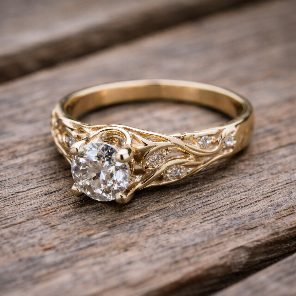**Sophisticated Exotic Zirconia Statement Ring**