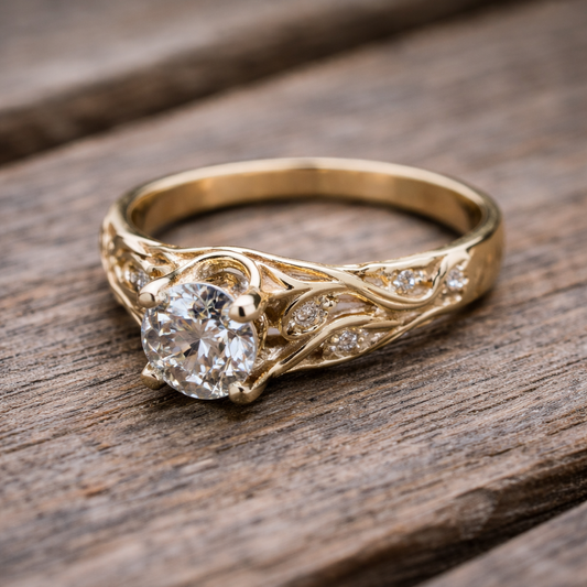 **Sophisticated Exotic Zirconia Statement Ring**