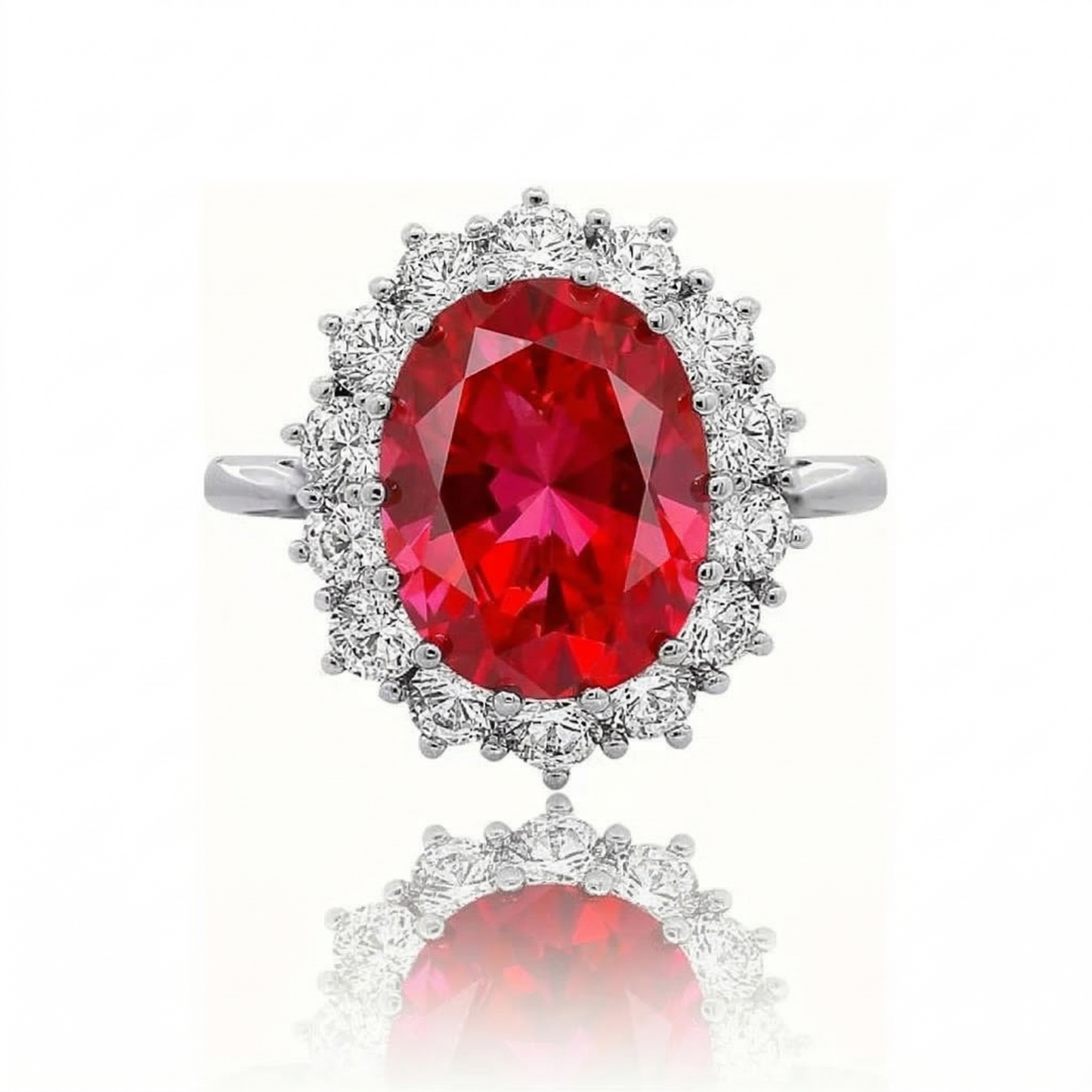 **Sophisticated Scarlet Ruby Gold Ring**