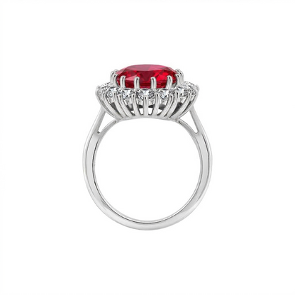**Sophisticated Scarlet Ruby Gold Ring**