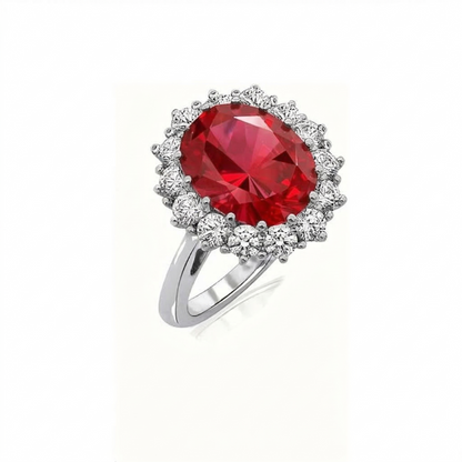 **Sophisticated Scarlet Ruby Gold Ring**