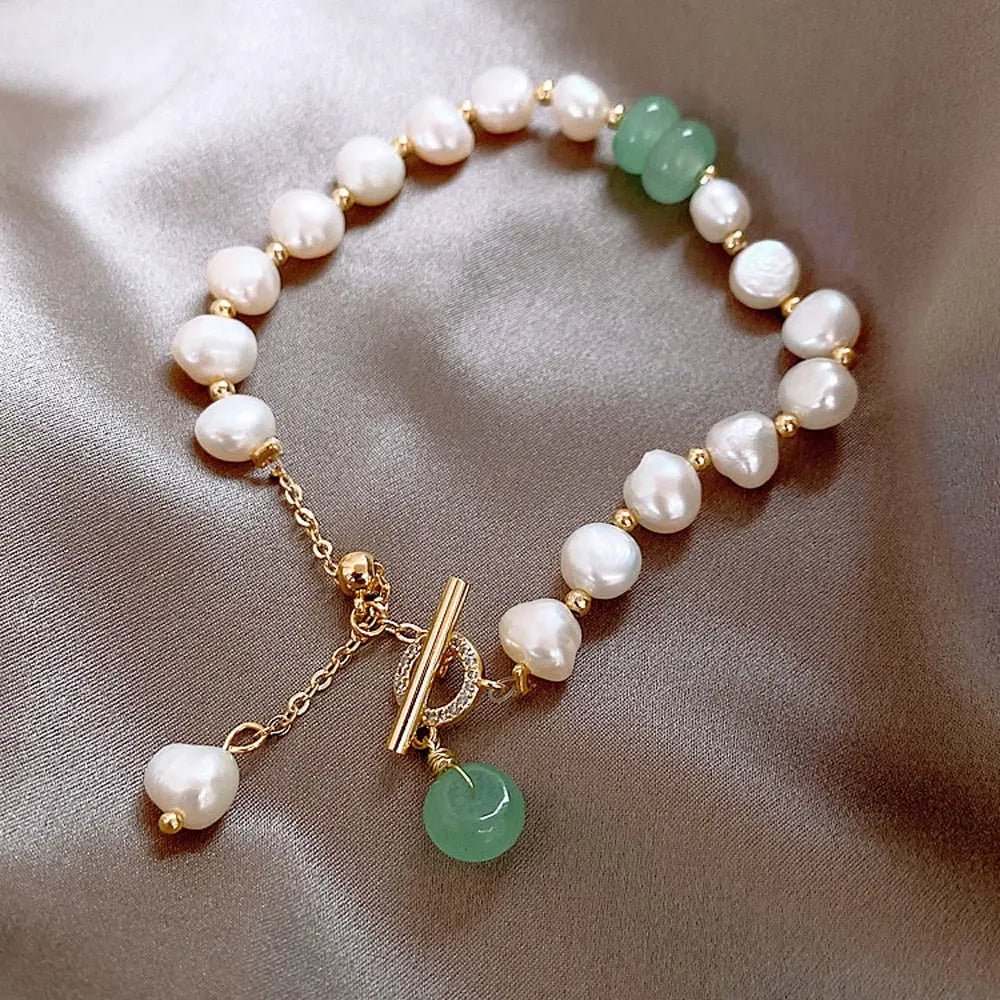 Timeless Pearl & Jade Bracelet