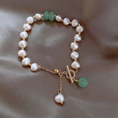 Timeless Pearl & Jade Bracelet
