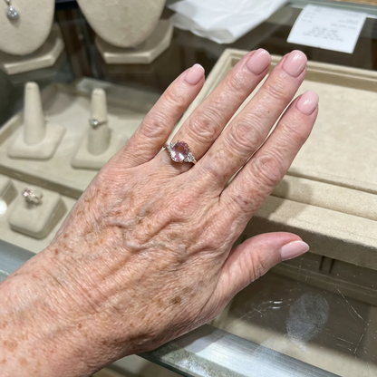 Elegant Rosé Sapphire Bloom Ring