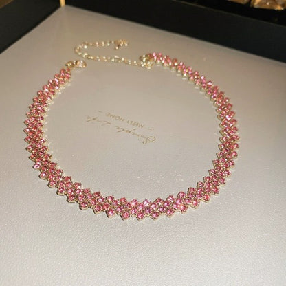 Elegant Rosé Sapphire Layered Necklace