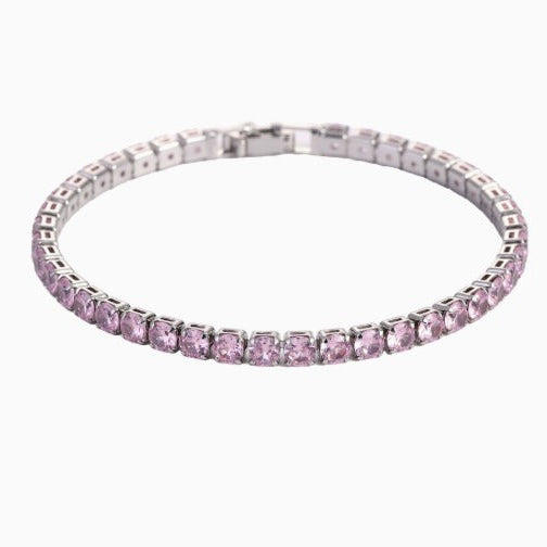 Elegant Rosé Sapphire Tennis Bracelet