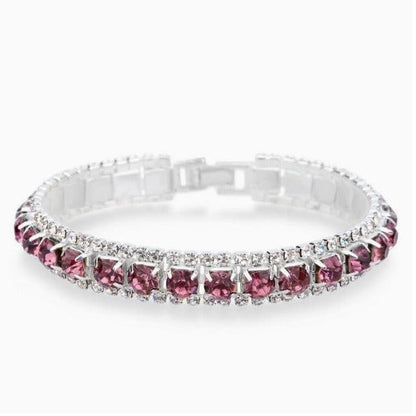 Sophisticated Rosé Sapphire Tennis Bracelet