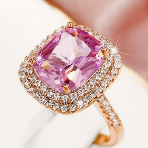 Timeless Cushion Rosé Sapphire Ring