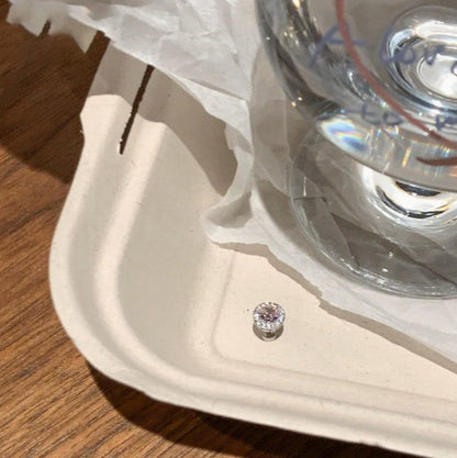 Sophisticated Rosé Sapphire Pave Studs