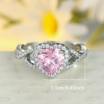 Elegant Twisted Rosé Sapphire Ring