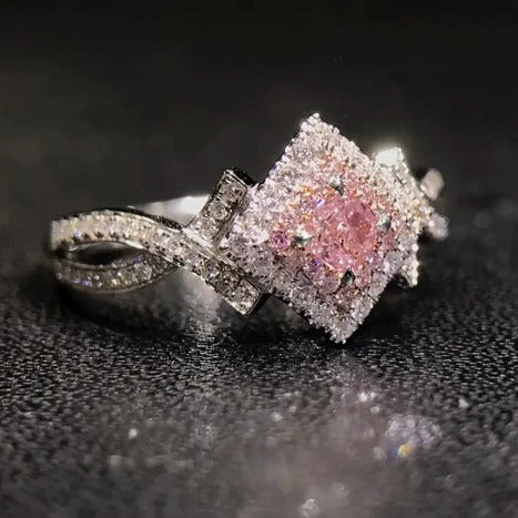 Sophisticated Rosé Sapphire Pave Ring