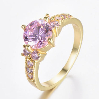 Sophisticated Rosé Sapphire Celia Rosette Ring