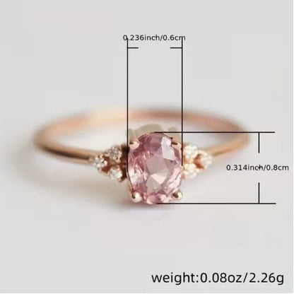 Elegant Rosé Sapphire Bloom Ring