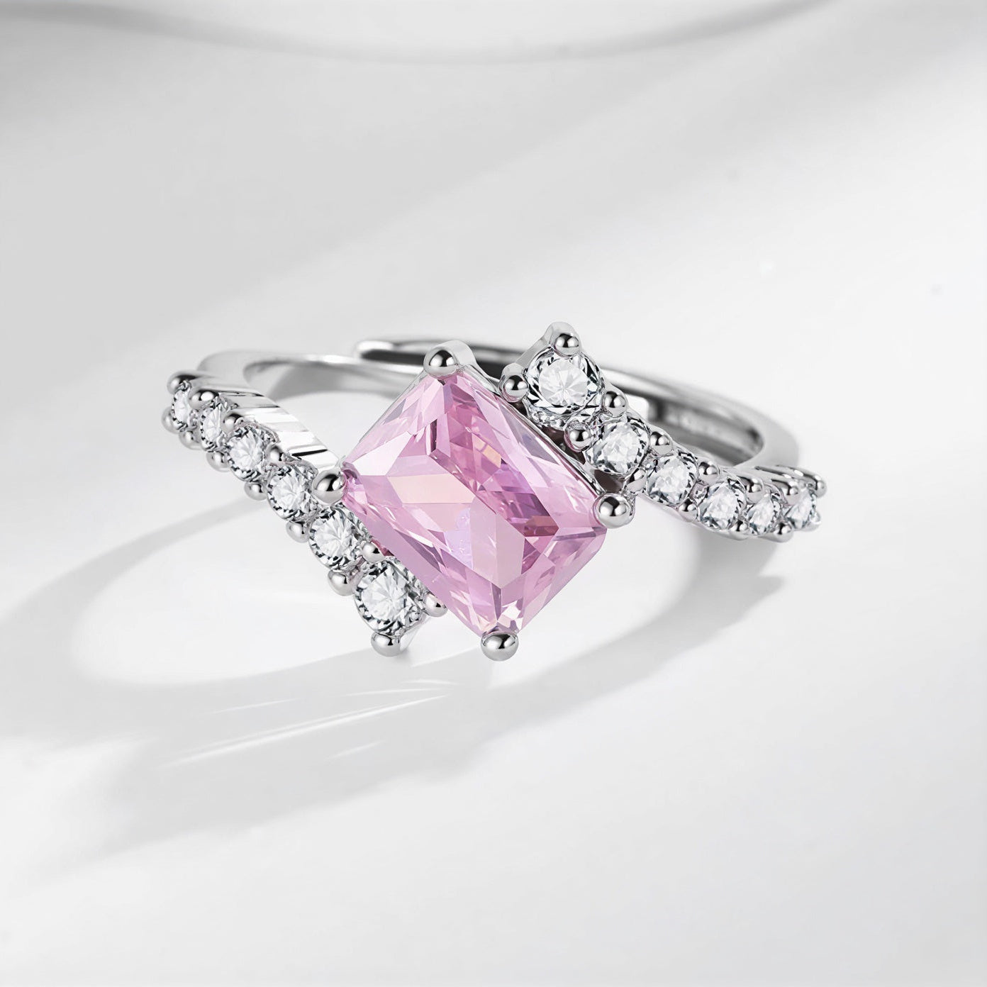 Adjustable Elegant Rosé Sapphire Ring