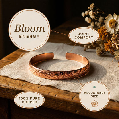 Adjustable Bloom Copper Bracelet