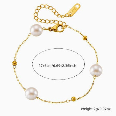 Premium Dainty Pearl Chain Jewelry Set