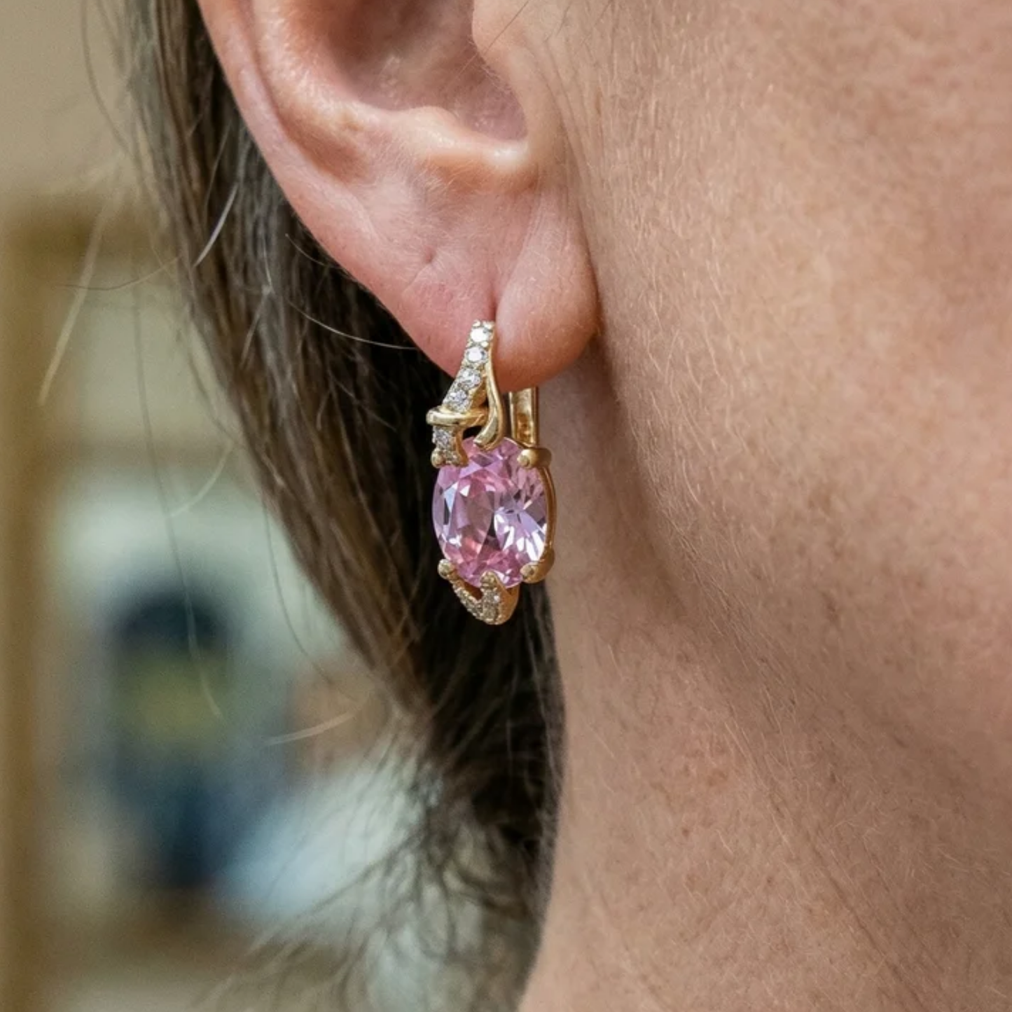 Elegant Twisted Rosé Gold Drop Earrings
