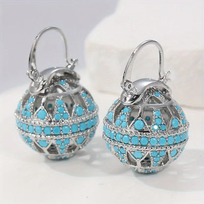 Gilded Turquoise Mandala Earrings