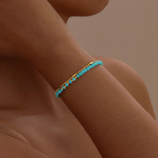 Radiant Turquoise Chain Bracelet