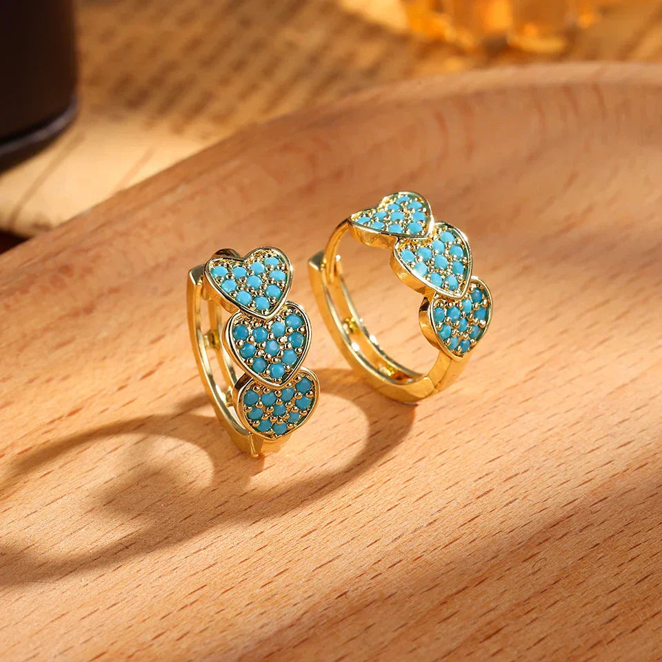 Chic Turquoise Blue Earrings