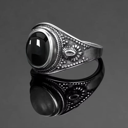 Elegant Black Onyx Signet Ring