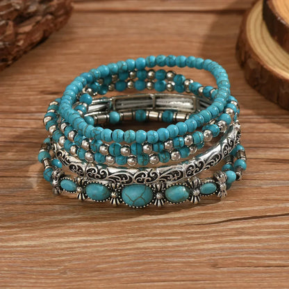 Luxe Turquoise Beaded Bracelet Set