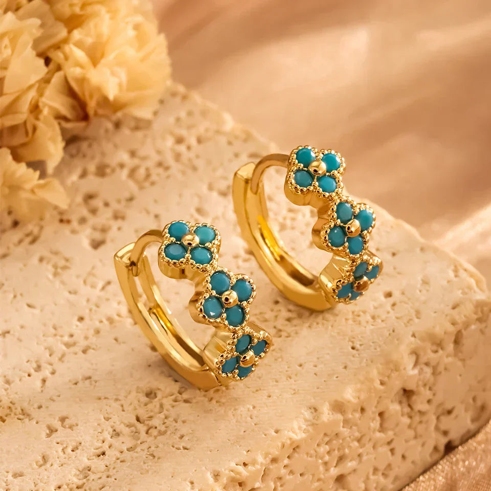 Chic Turquoise Blue Earrings