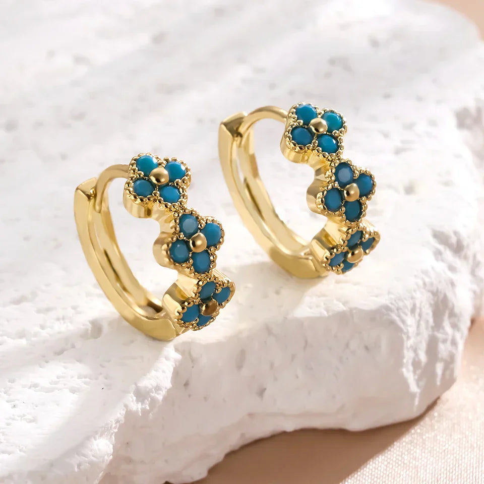 Chic Turquoise Blue Earrings