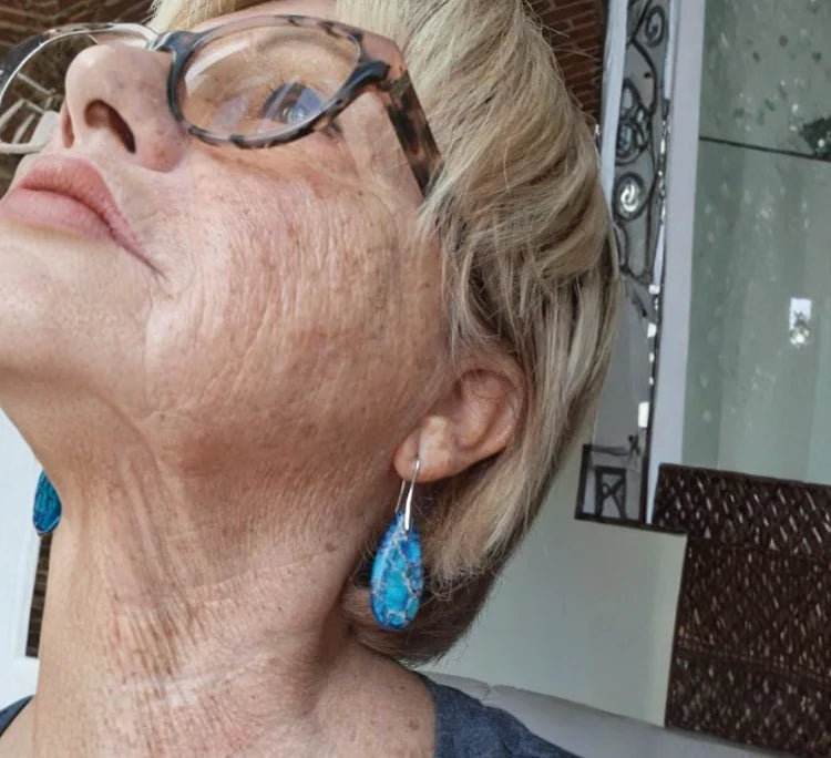 Customer wearing Grace Helen jewelry