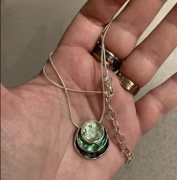 Customer wearing Grace Helen jewelry