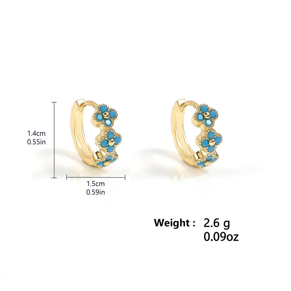 Chic Turquoise Blue Earrings