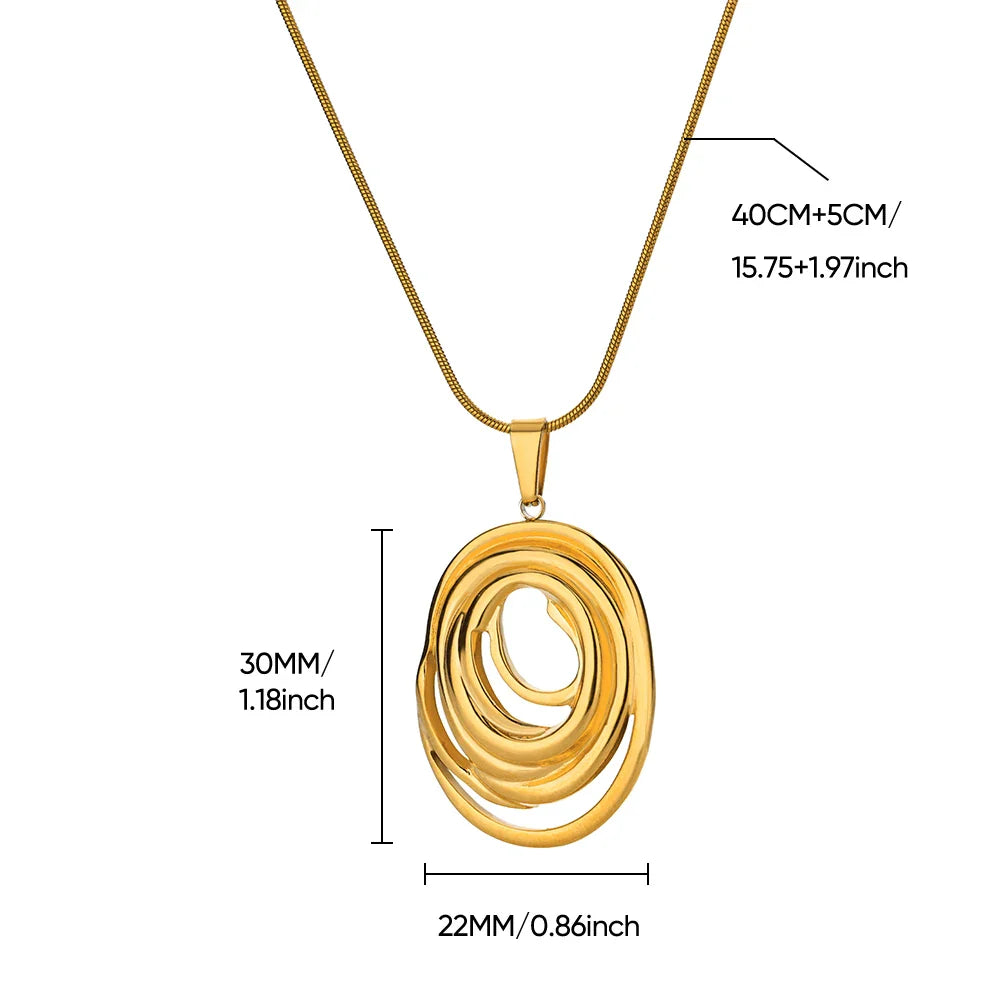 Oval Pendant Necklace