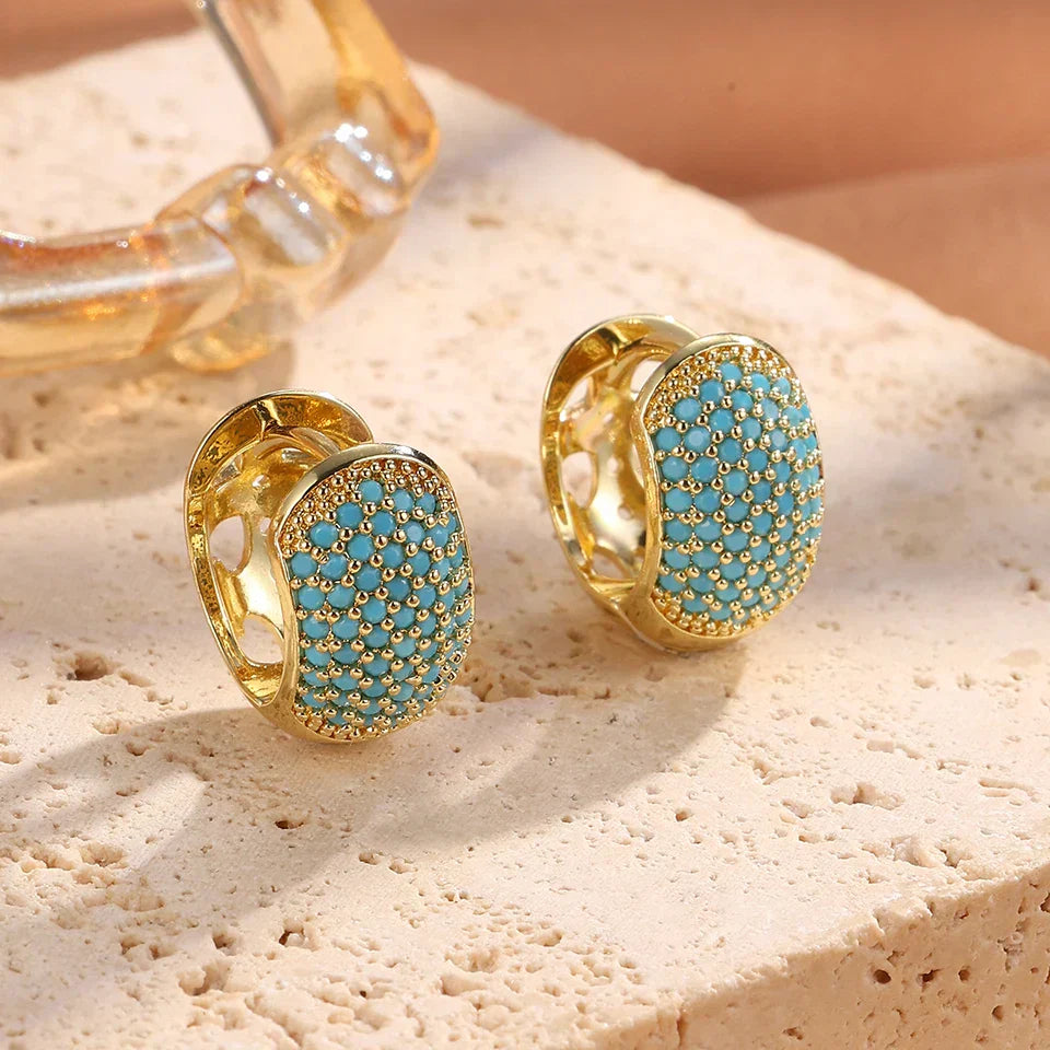 Chic Turquoise Blue Earrings