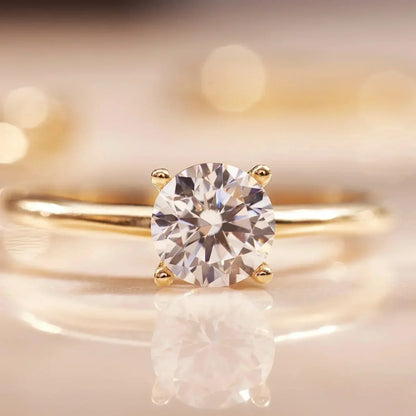 Classic Golden Diamond Ring